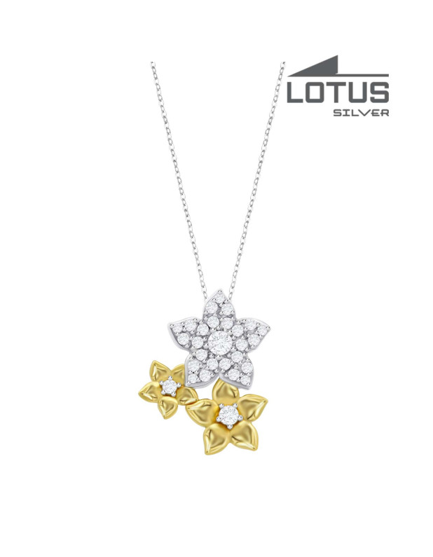 Lotus women's silver necklace
